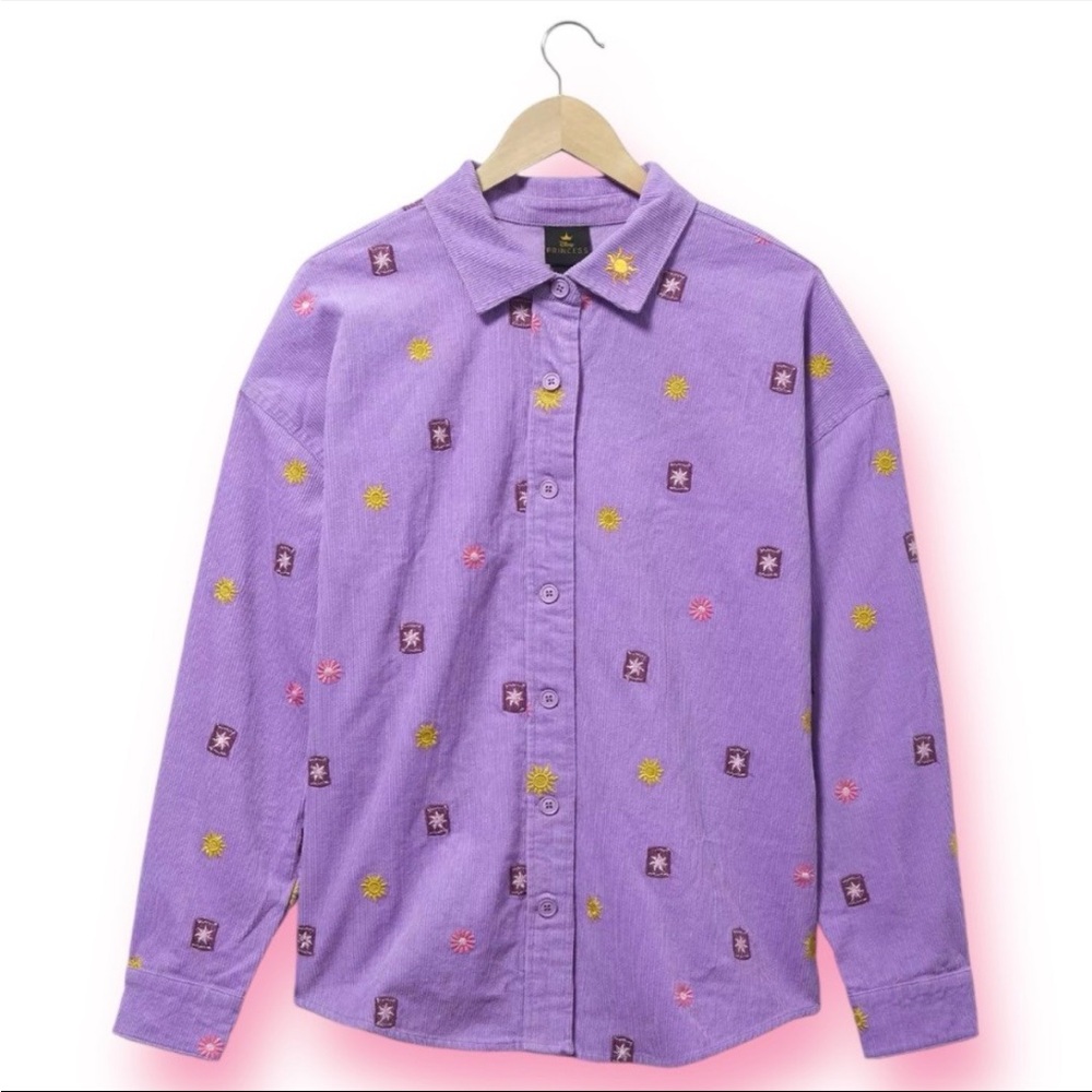 Disney Princess Rapunzel Tangled Lanterns Corduroy Button-Up Top